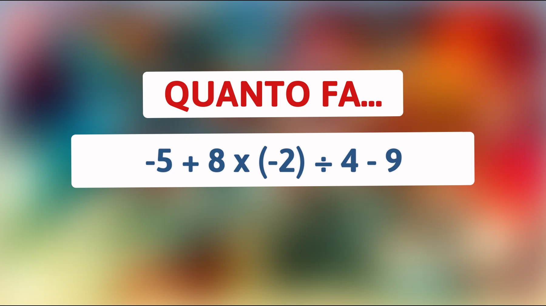 "Sfida la tua mente: risolvi questo enigma matematico che solo i veri geni possono risolvere!""