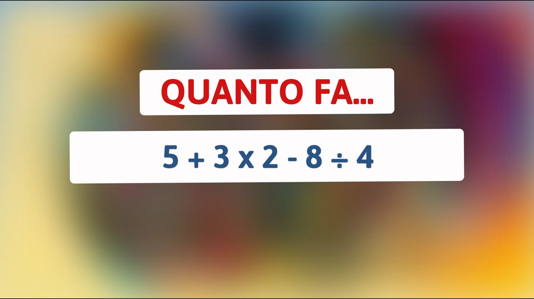 "Solo i veri geni risolvono questo enigma matematico: sei tra loro?""
