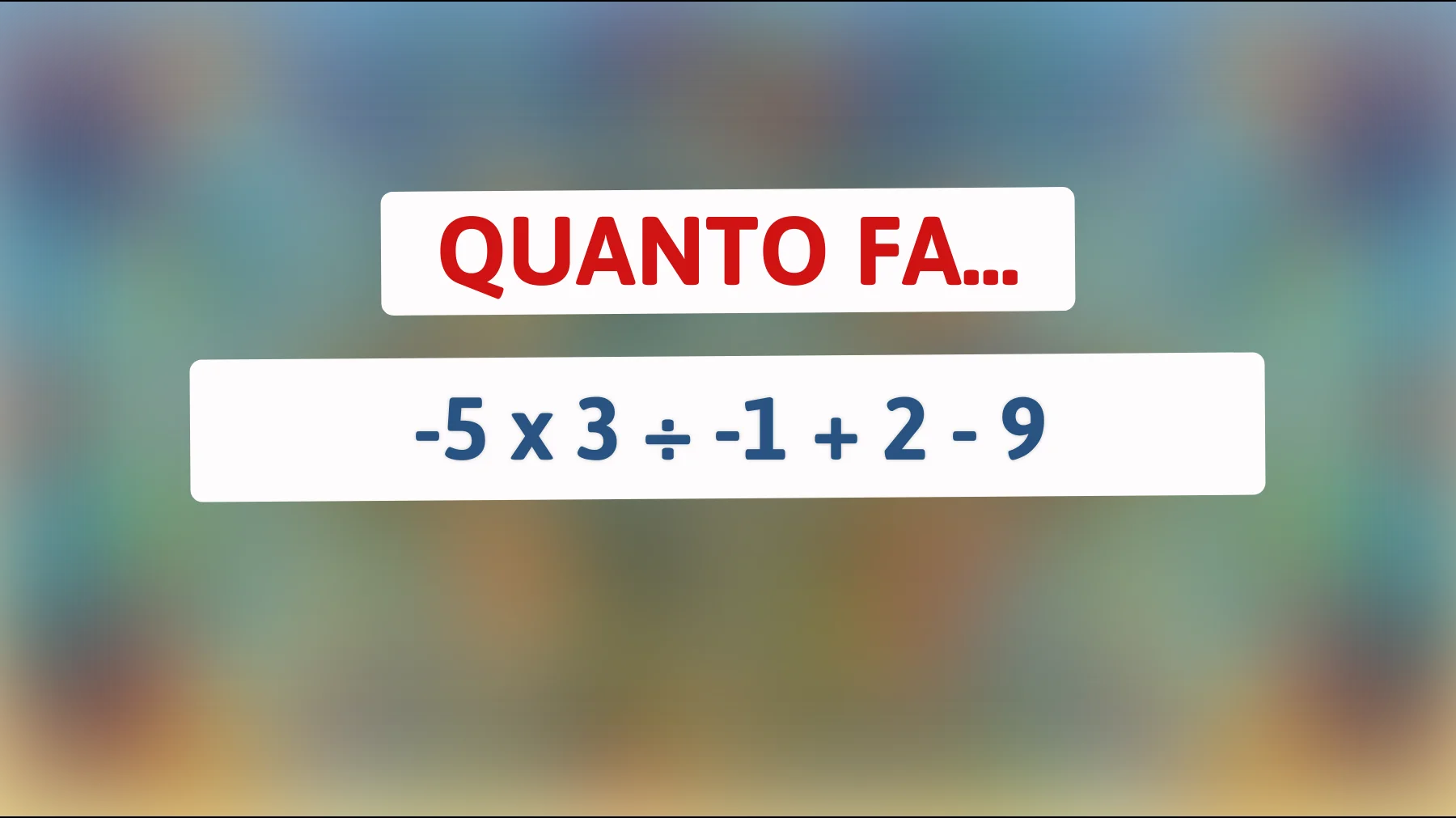"Solo il 1% riesce a risolvere questo enigma matematico: metti alla prova il tuo genio!""