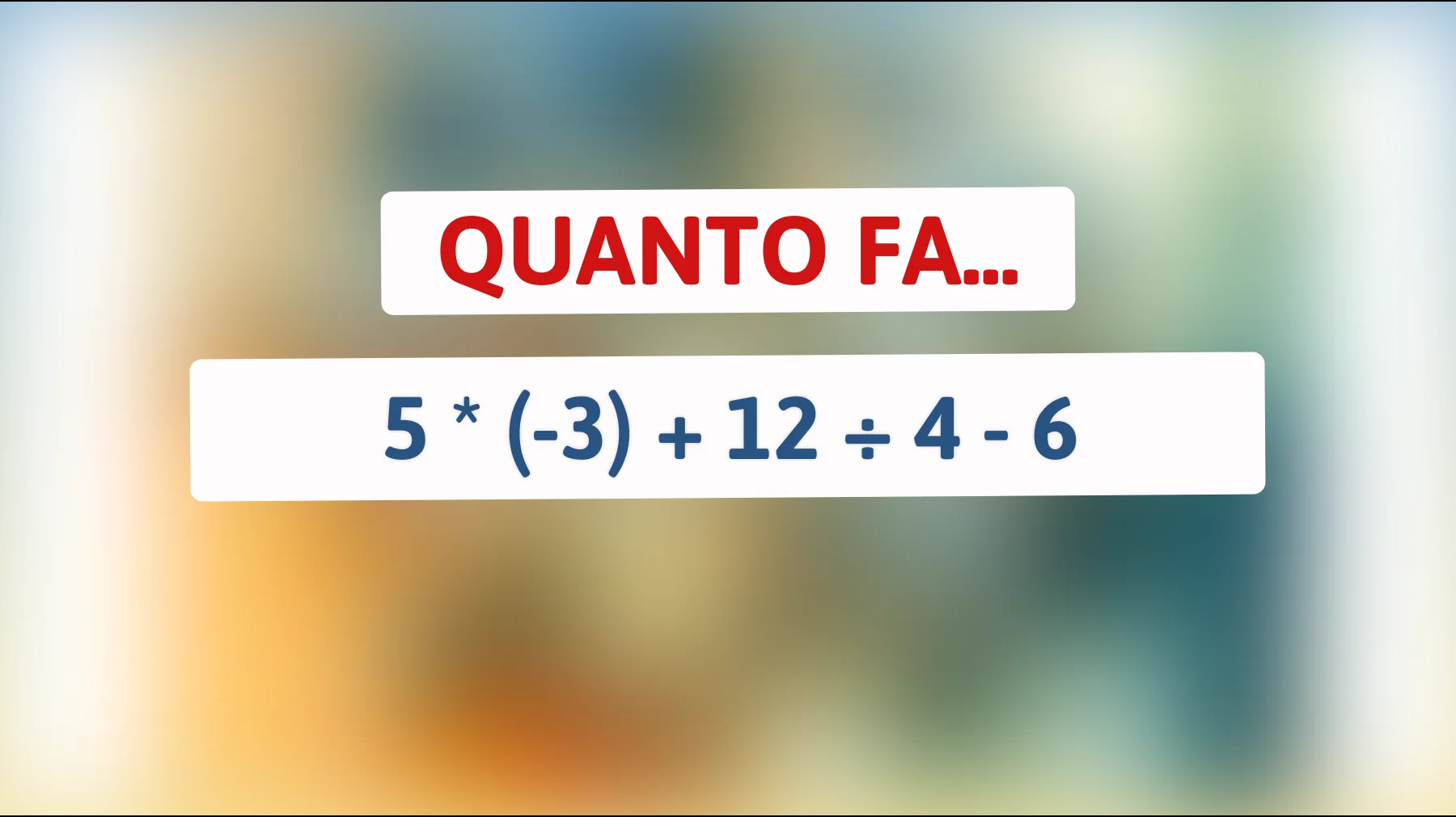 Hai il coraggio di risolvere questo indovinello matematico solo per menti brillanti? Scoprilo se sei un vero genio!"