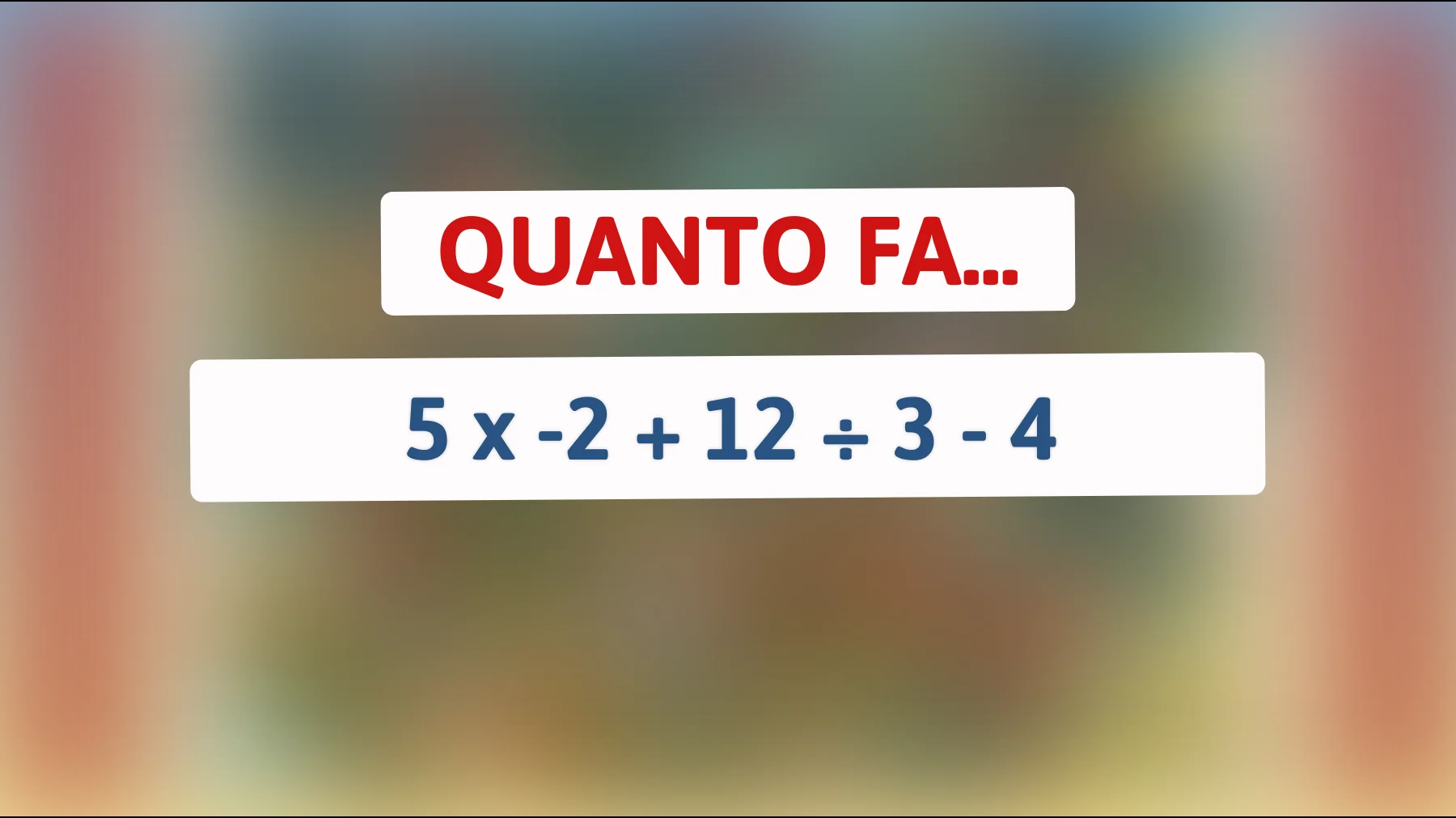 Scopri se sei un genio: Solamente i menti brillanti sanno risolvere questo semplice calcolo matematico! Riuscirai a farcela?"