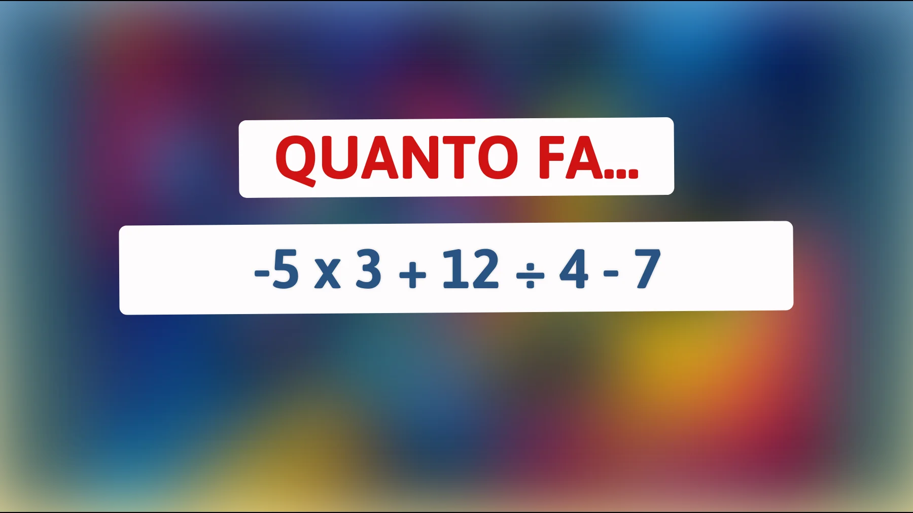 Solo i più brillanti risolveranno questo indovinello matematico in pochi secondi! Metti alla prova la tua mente!"