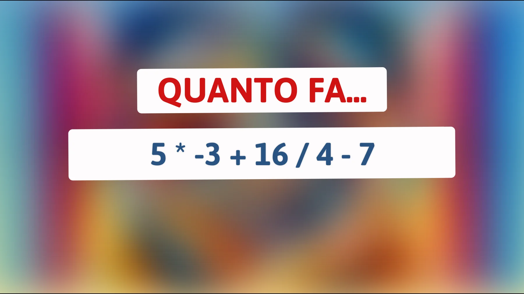 Solo le menti più brillanti risolveranno questo rompicapo matematico! Riuscirai a trovare la soluzione?"